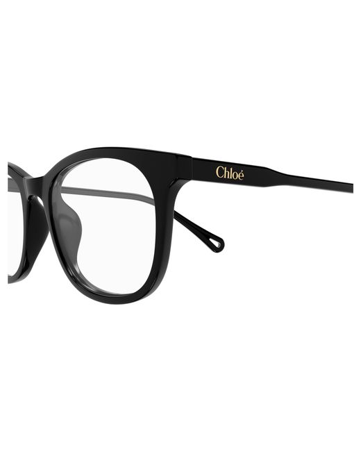 Chloé Black Ch0314Oa 001 Optical Frames Acetate Transparent Squared