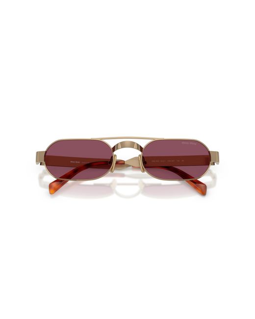 Miu Miu Black Mu B52S 7Oe30Y Sunglasses Metal Round Normal