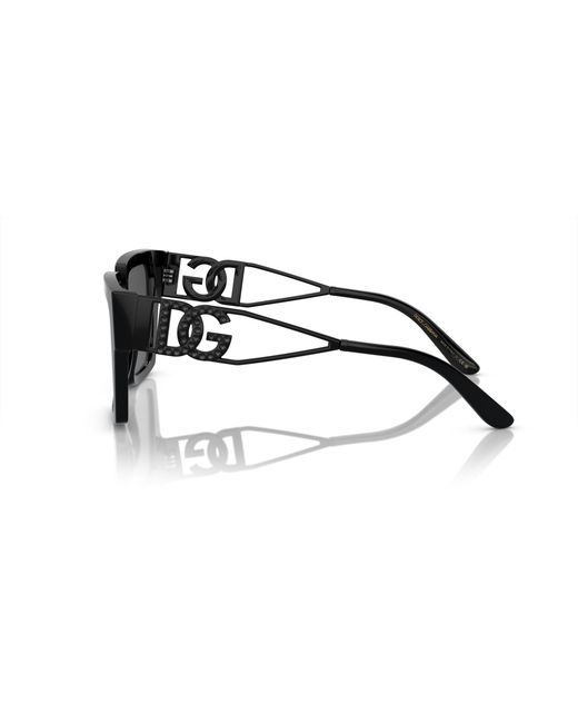 Dolce & Gabbana Black Dg4446B 501/6G Sunglasses Acetate Squared Mirrored