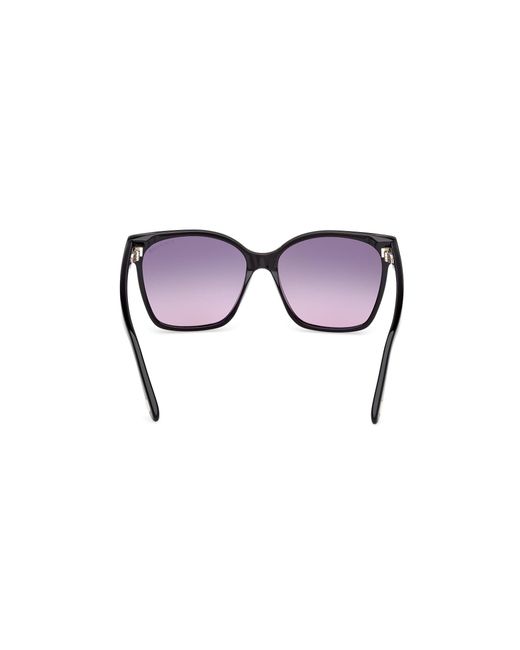 Tom Ford Black Ft1312 Iris-02 01B Sunglasses Acetate Smoke Butterfly Normal