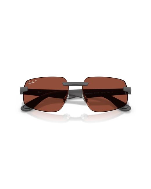 Ray-Ban Black Rb4475 Polarized S Lenses Sunglasses Frame Polarized Red Lenses Polarized