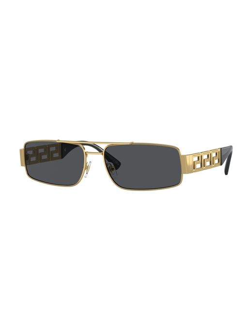 Versace Black Ve2257 100287 Sunglasses Metal Squared Normal for men