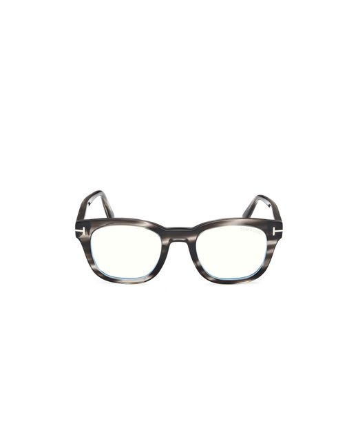 Tom Ford Black Ft5542-B 56A Optical Frames Acetate Round Normal for men