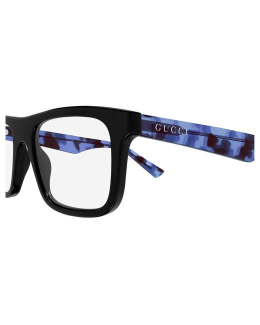 Gucci Black Gg2184O 007 Optical Frames Acetate Transparent Squared for men