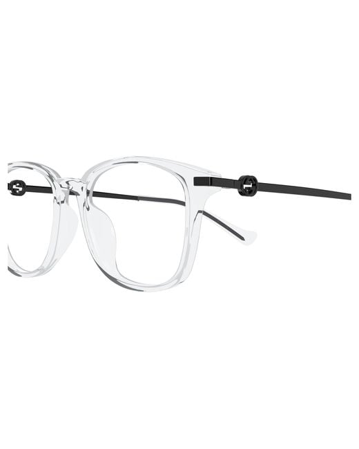 Gucci Black Gg1745Oa 003 Optical Frames Acetate Transparent Round