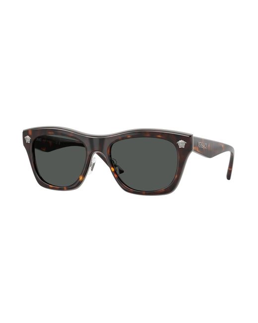 Versace Black Ve2272 108/87 Sunglasses Metal Squared Normal for men