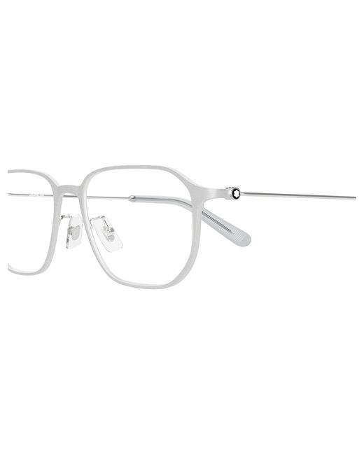 Montblanc Black Mb0465Oa 003 Optical Frames Metal Transparent Geometric for men