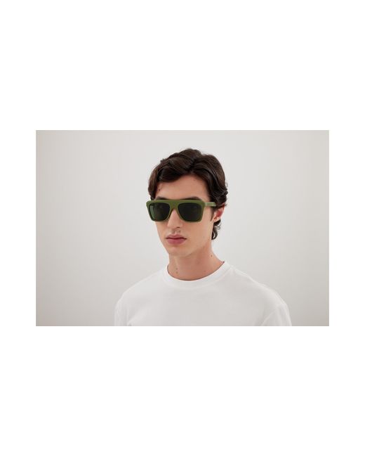 Gucci Green Gg1570S 007 Sunglasses Injected Squared for men