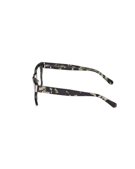 Guess Black Gu50188 098 Optical Frames Acetate Squared Normal for men