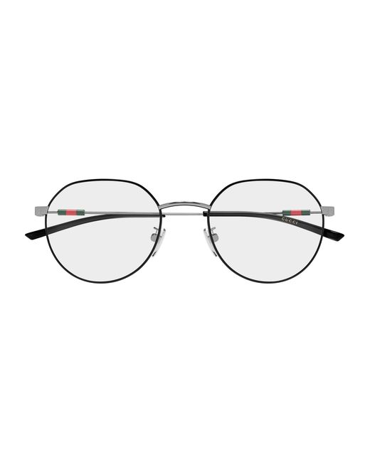 Gucci Black Gg2141Ok 002 Optical Frames Metal Transparent Round