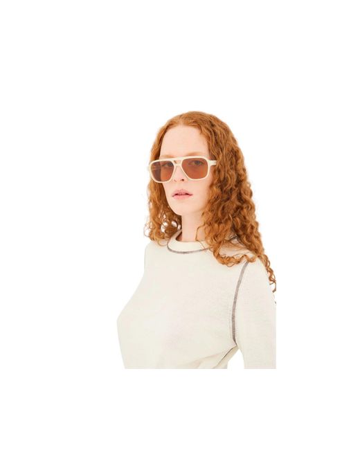 Retrosuperfuture Natural T7H Maneval Cremoso Sunglasses Acetate Squared Normal