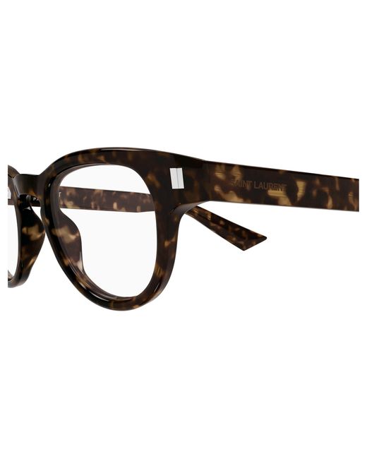 Saint Laurent Black Sl 876 Opt 002 Optical Frames Acetate Transparent Round for men