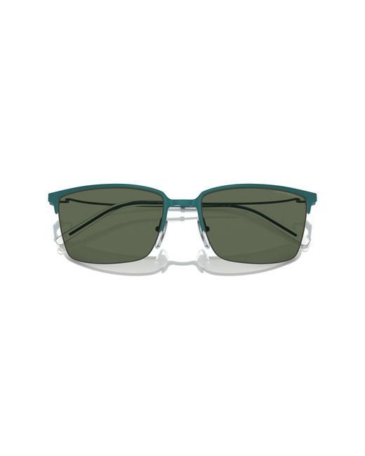 Emporio Armani Green Ea2155 337971 Sunglasses Metal Squared Normal for men