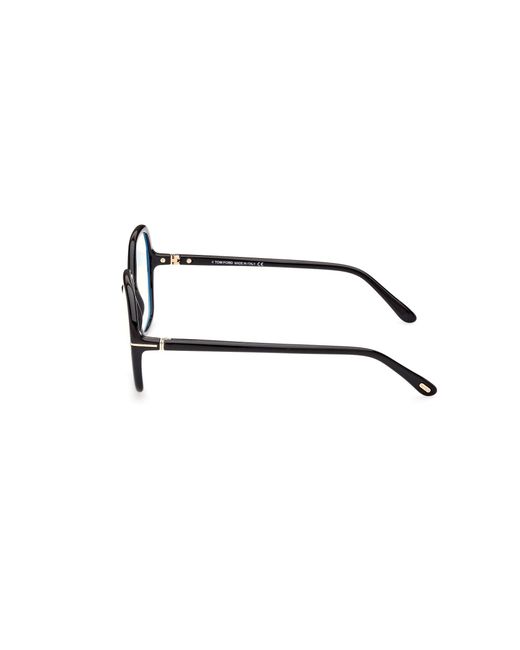 Tom Ford Black Ft5814-B 001 Optical Frames Injected Geometric Normal