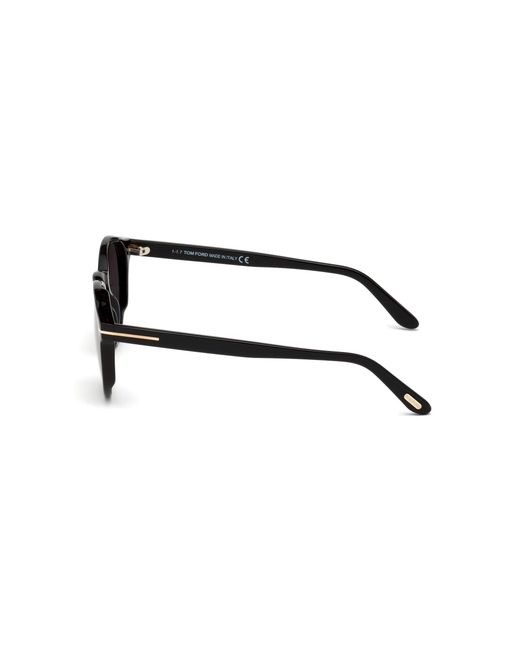 Tom Ford Black Ft0591 Ian-02 01A Sunglasses Acetate Round Normal