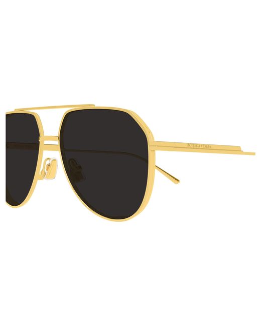 Bottega Veneta Black Bv1465S 001 Sunglasses Metal Pilot