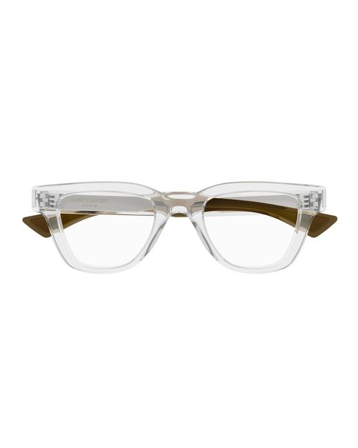 Saint Laurent Black Sl 789 Jacques Opt 003 Optical Frames Acetate Transparent Squared for men