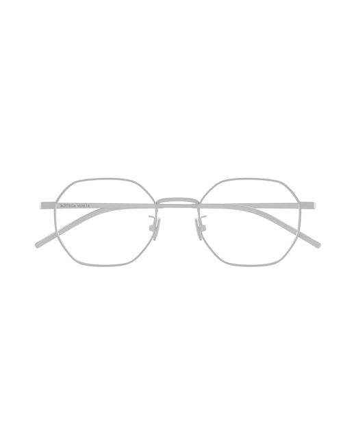 Bottega Veneta Black Bv1423Oa 002 Optical Frames Titanium Transparent Round