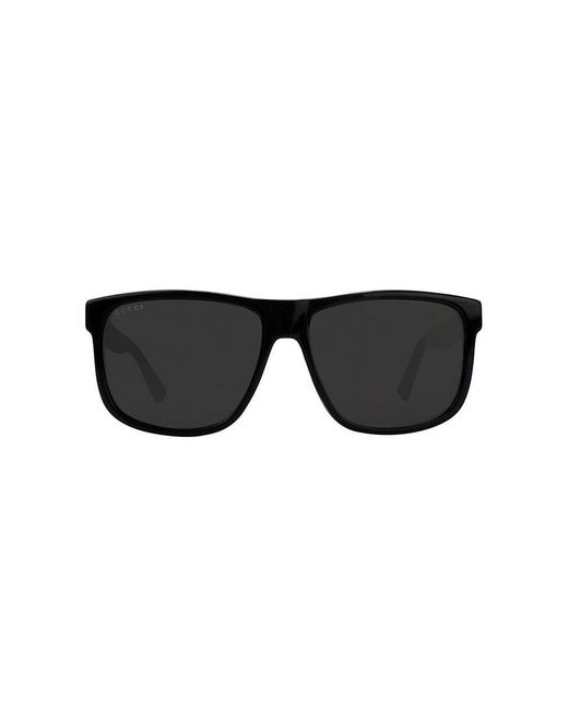 Gucci Black Gg0010S 001 Sunglasses Acetate Squared Normal for men