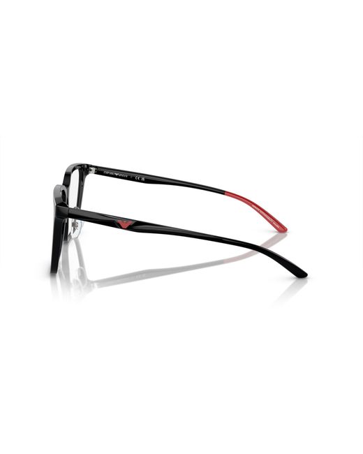 Emporio Armani Black Ea3232D 5017 Optical Frames Acetate Transparent Squared Normal for men