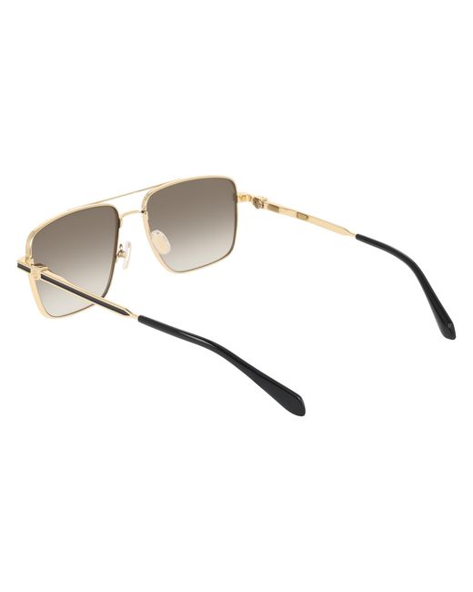 Ferragamo Black Sf329Slbi 710 Sunglasses Metal Squared Normal for men