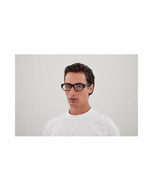 Balenciaga Black Bb0370O 002 Optical Frames Acetate Transparent Squared for men