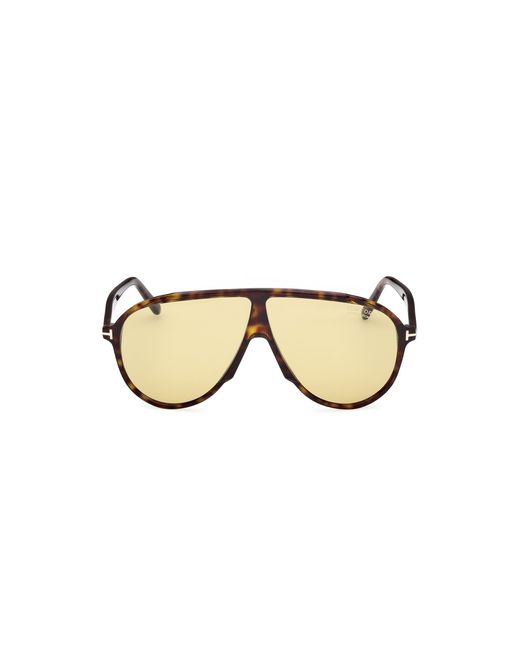 Tom Ford Black Ft1211 Vladimir 52E Sunglasses Acetate Giallo Pilot Photochromatic for men