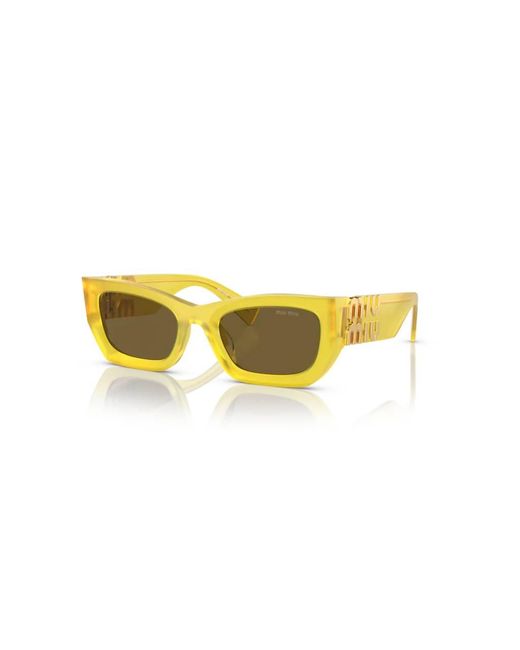 Miu Miu Yellow Mu 09Ws 17L01T Sunglasses Acetate Squared Normal