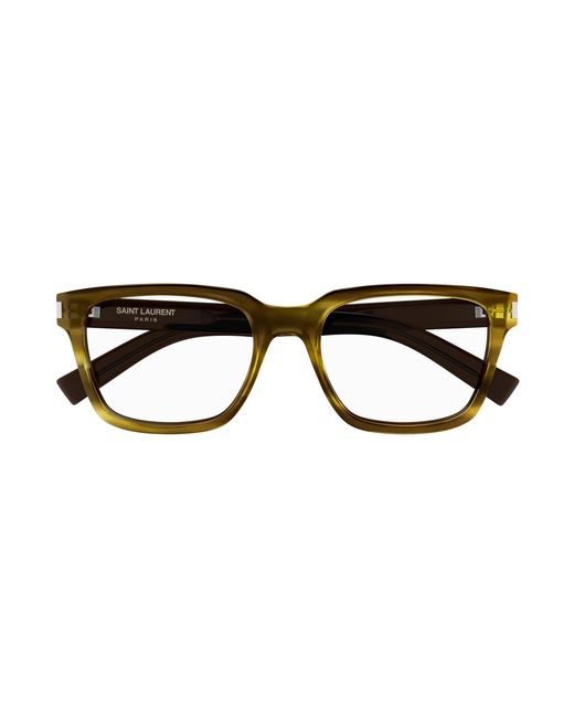 Saint Laurent Black Sl 621 006 Optical Frames Acetate Transparent Squared