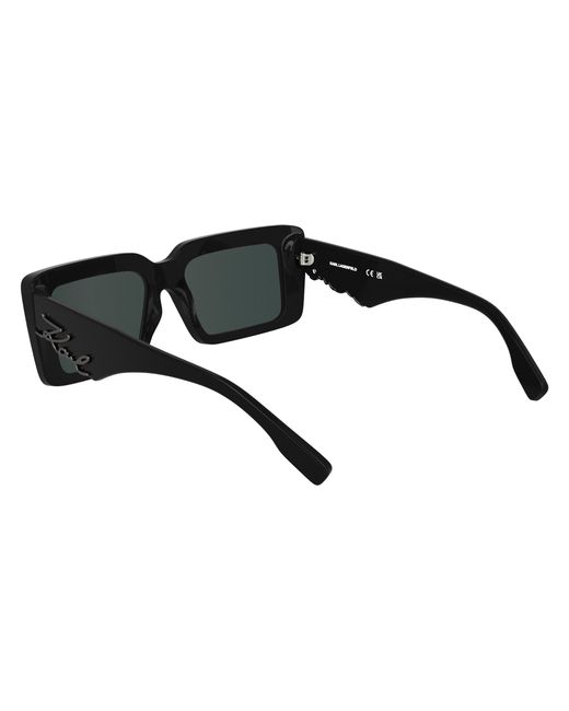 Karl Lagerfeld Black Kl6180S 001 Sunglasses Acetate Squared Normal