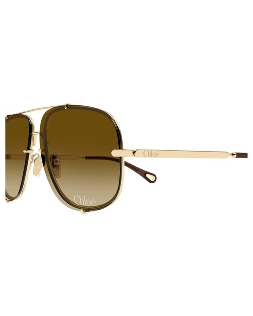 Chloé Black Ch0348S 003 Sunglasses Metal Pilot