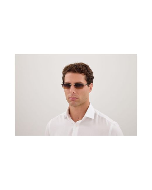 Montblanc Black Mb0484S 002 Sunglasses Metal Squared for men