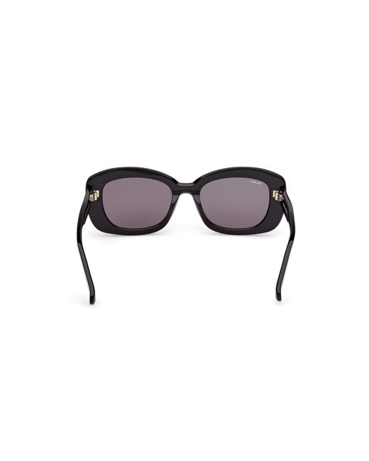 Max Mara Black Mm0170 Elizabeth 1 01A Sunglasses Acetate Smoke Round Normal