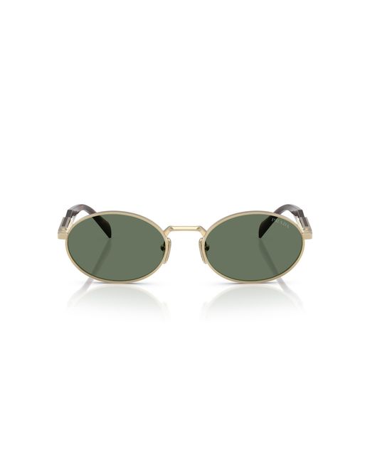 Prada Black Pr 65Zs Zvn70L Sunglasses Metal Round Normal