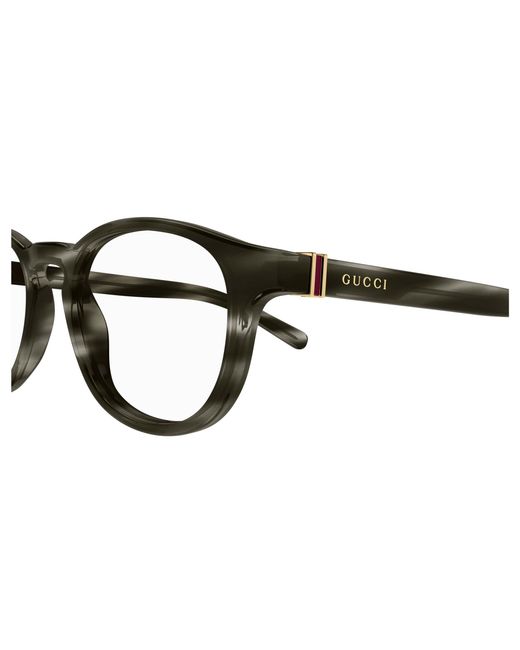 Gucci Black Gg1510O 003 Optical Frames Acetate Transparent Round for men