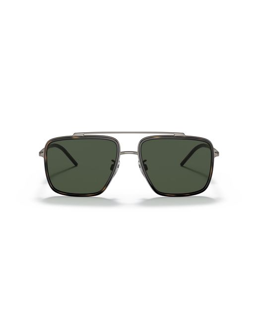Dolce & Gabbana Black Dg2220 13359A Sunglasses Metal Squared Polarized for men