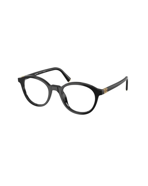 Miu Miu Black Mu 02Wv 16K1O1 Optical Frames Acetate Round Normal