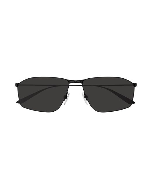 Balenciaga Black Bb0413S 001 Sunglasses Metal Squared for men