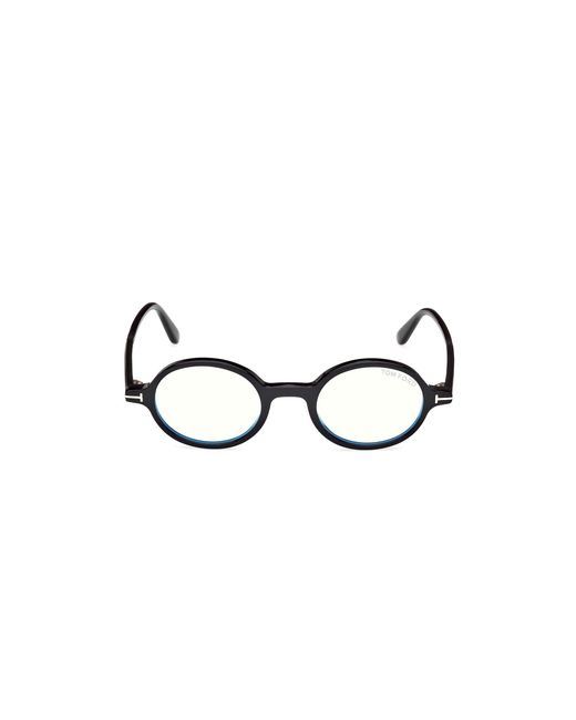 Tom Ford Black Ft5975-B 001 Optical Frames Acetate Round Normal for men