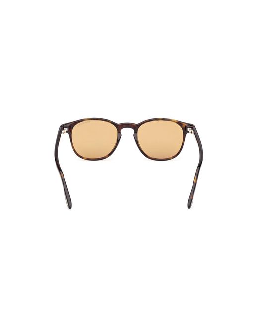 Tom Ford Black Ft1302 Holt-02 52E Sunglasses Acetate Round Normal for men