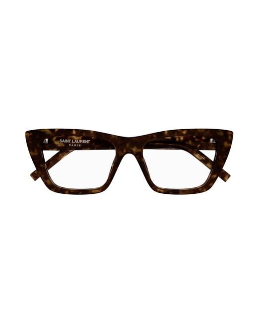 Saint Laurent Black Sl 276 Mica Opt 004 Optical Frames Acetate Transparent Cat Eye Anti-Glare