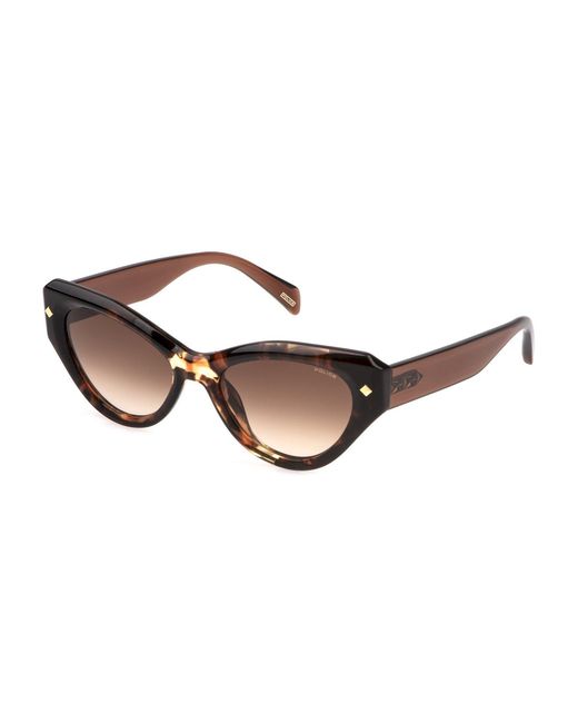 Police Black Splp47 New Dawn 1 02Ad Sunglasses Acetate Cat Eye Normal Shaded
