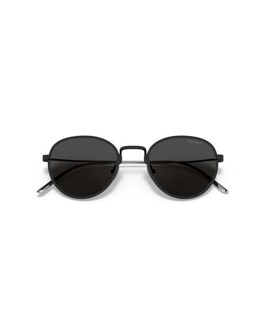 Prada Black Pr 53Ws 04Q5S0 Sunglasses Titanium Pantos Normal for men