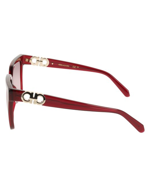 Ferragamo Black Sf2109S 655 Sunglasses Acetate Bordeaux Squared Normal