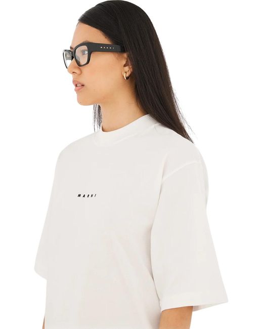 Marni Black Ejm Iyora Optical Frames Acetate Squared