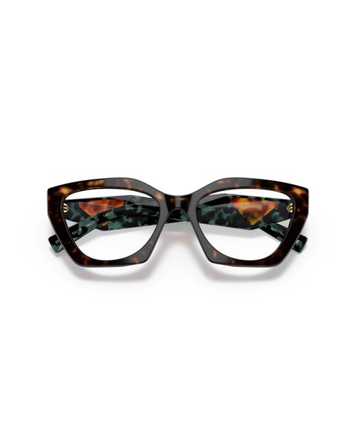 Prada Black Pr 09Yv 2Au1O1 Optical Frames Acetate Geometric Normal