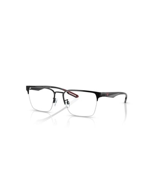 Emporio Armani Black Ea1137 3014 Optical Frames Metal Squared for men