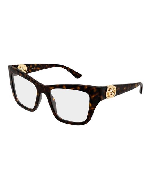 Gucci Black Gg2124O 003 Optical Frames Injected Transparent Cat Eye