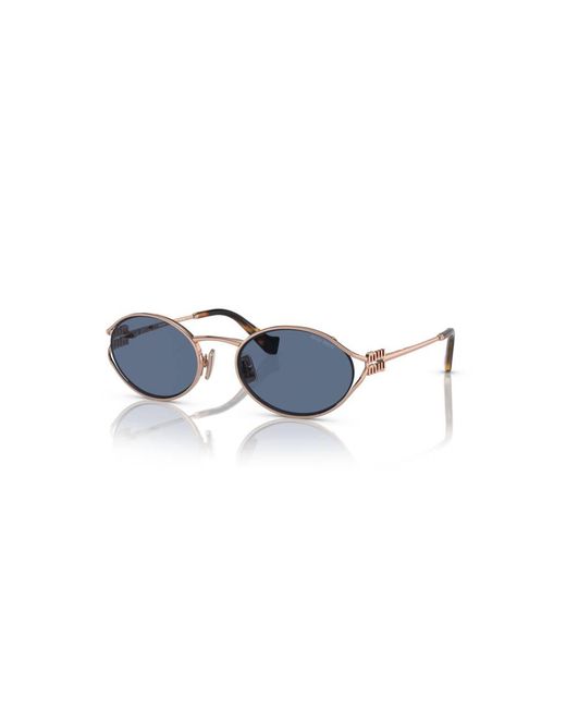 Miu Miu Black Mu 52Ys Zvf1V1 Sunglasses Metal Round Normal