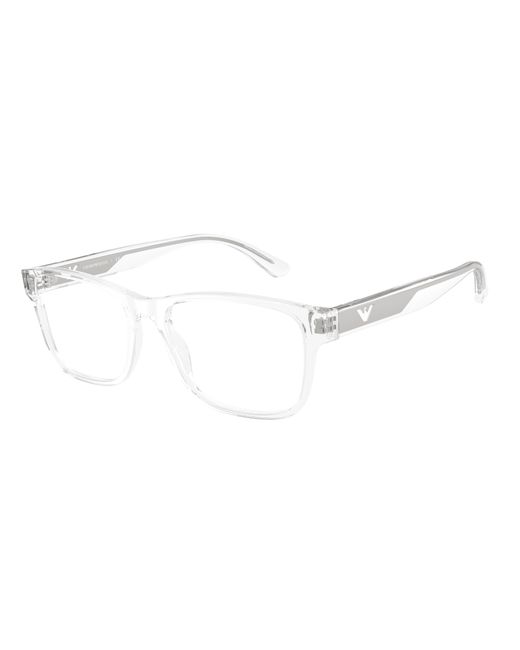 Emporio Armani Black Ea3239 6344 Optical Frames Acetate Squared Normal for men